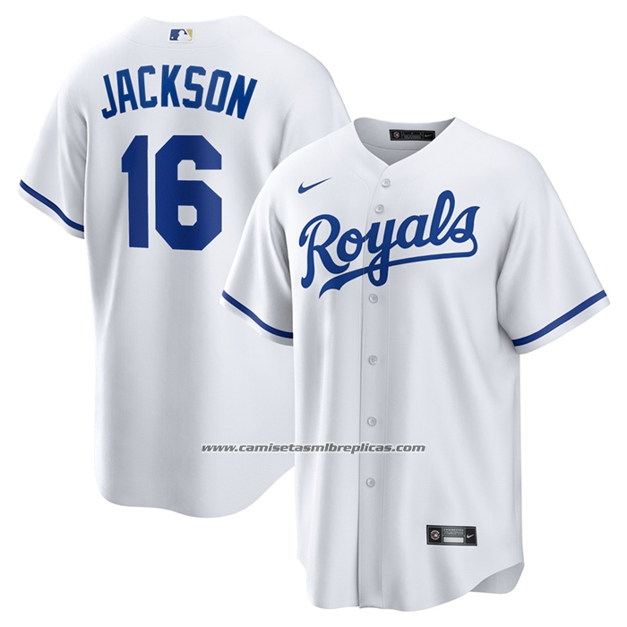Camiseta Beisbol Hombre Kansas City Royals Bo Jackson Retired Primera Replica Blanco